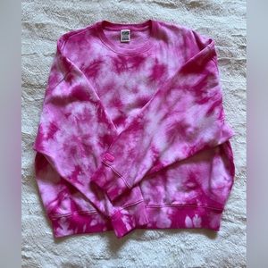 PINK tie-dyed sweatshirt size L